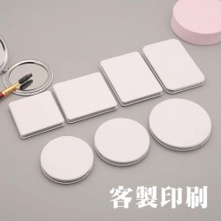 【PU白皮雙面化妝鏡】客製印刷多款造型｜批發禮贈小鏡子
