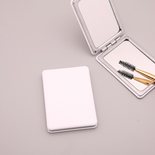 【PU白皮雙面化妝鏡】客製印刷多款造型｜批發禮贈小鏡子