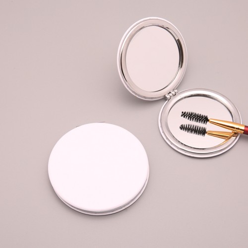 【PU白皮雙面化妝鏡】客製印刷多款造型｜批發禮贈小鏡子