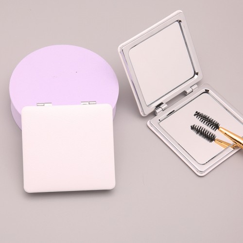 【PU白皮雙面化妝鏡】客製印刷多款造型｜批發禮贈小鏡子