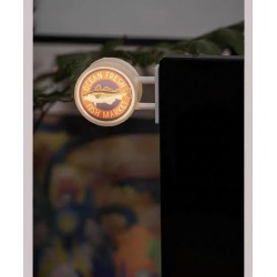 【客製LED發光冰箱貼】迷你廣告牌造型磁吸小燈牌 | 圓形/方形7款外框可選 | 企業招牌店面裝飾 | 來圖客製印刷LOGO