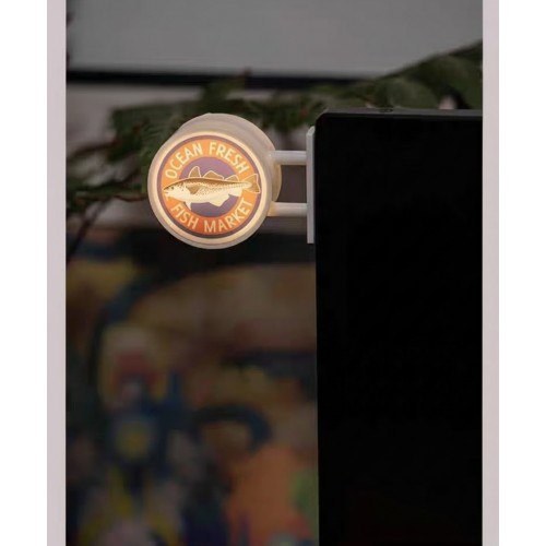 【客製LED發光冰箱貼】迷你廣告牌造型磁吸小燈牌 | 圓形/方形7款外框可選 | 企業招牌店面裝飾 | 來圖客製印刷LOGO