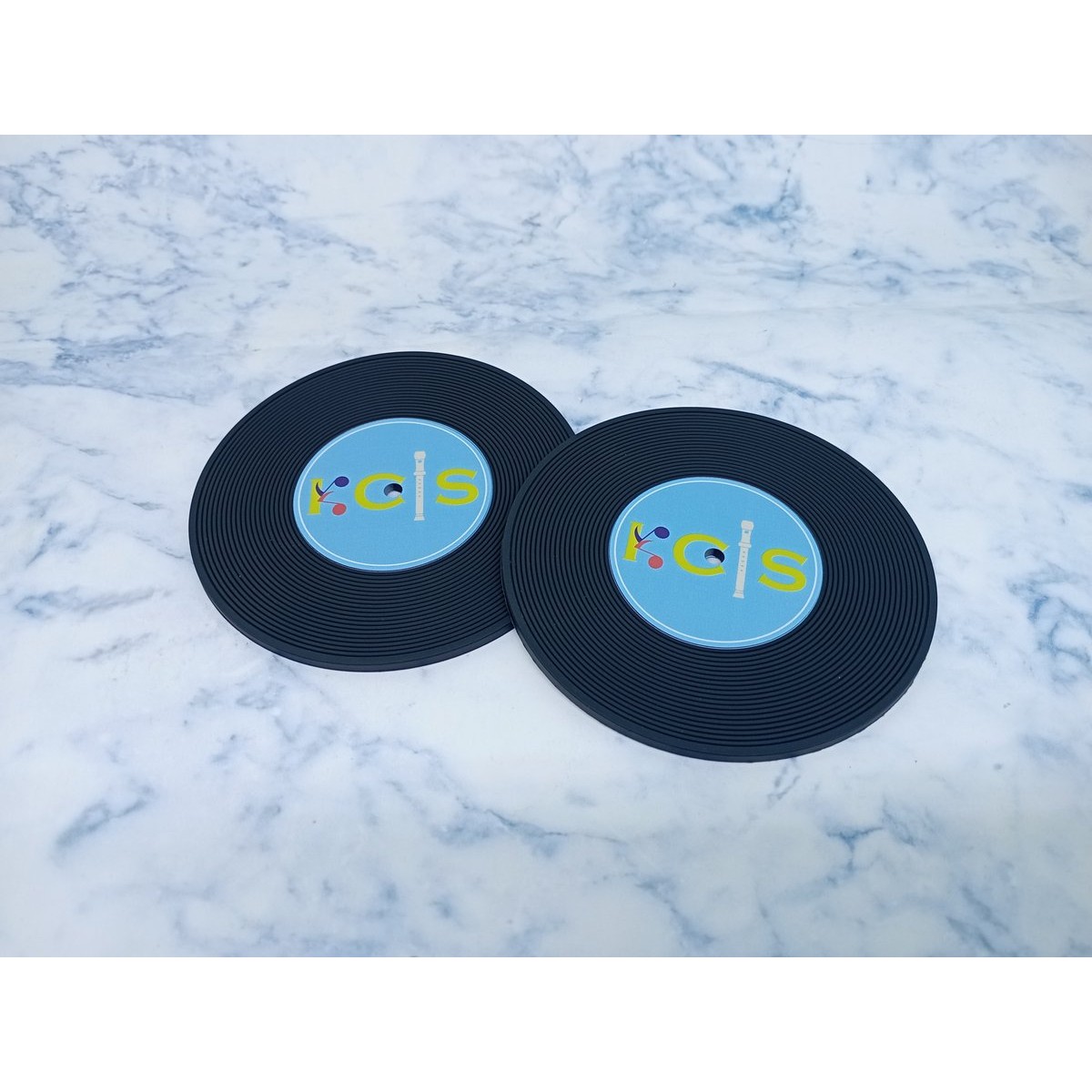 【客製化】復古黑膠唱片造型杯墊 選舉小物禮品【1000個可印刷Logo】 客戶實拍案例 2