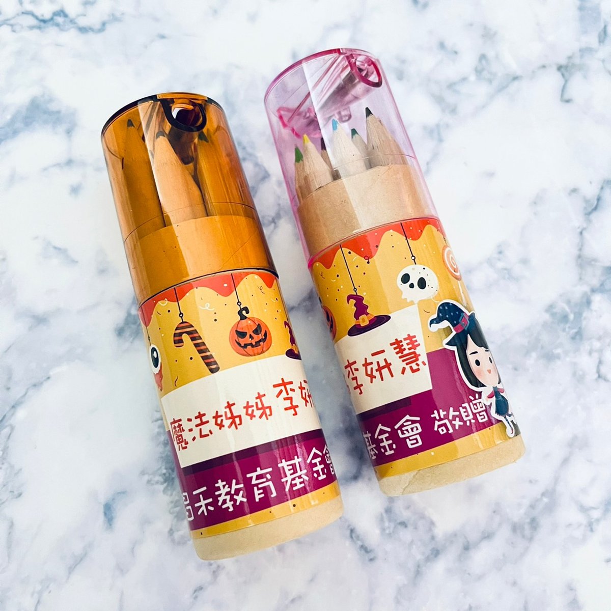 【可愛文具客製化】可愛mini小熊12色繪畫色鉛筆【300個可印刷Logo】 客戶實拍案例 1