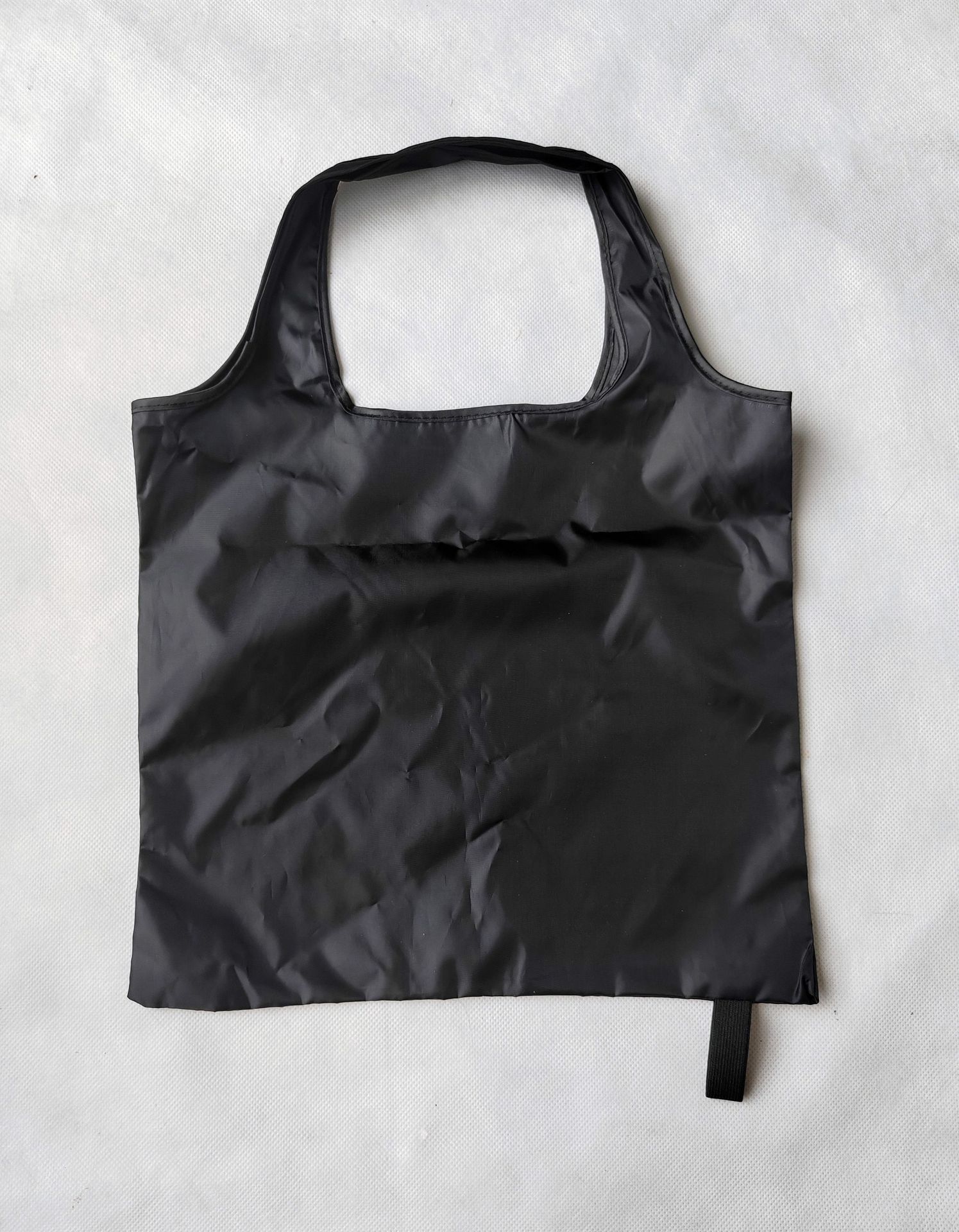 環保購物手提袋 鬆緊帶收納 可折疊便攜買菜折疊包 大容量滌淪布購物袋